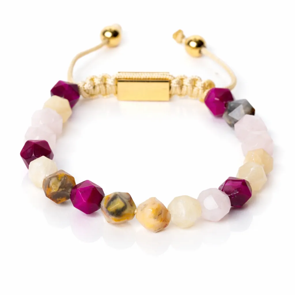 [Facettées - Multi Quartz | Or] Bracelet Perles Facettées - Multi Quartz | Or