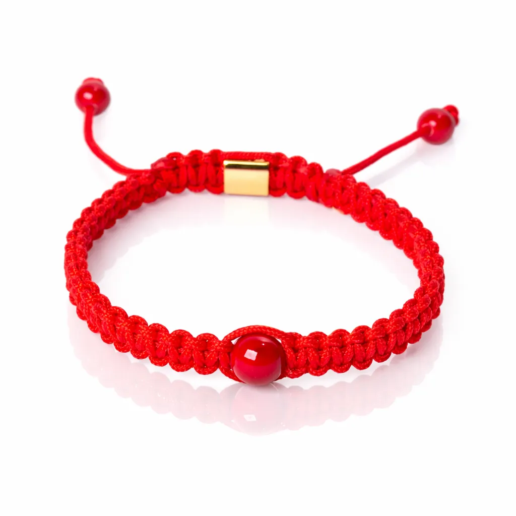 Bracelet en macramé - Rouge 