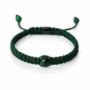 Bracelet Macramé Tressé Vert
