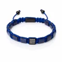 Bracelet pierre plate - Lapis lazuli | Argent